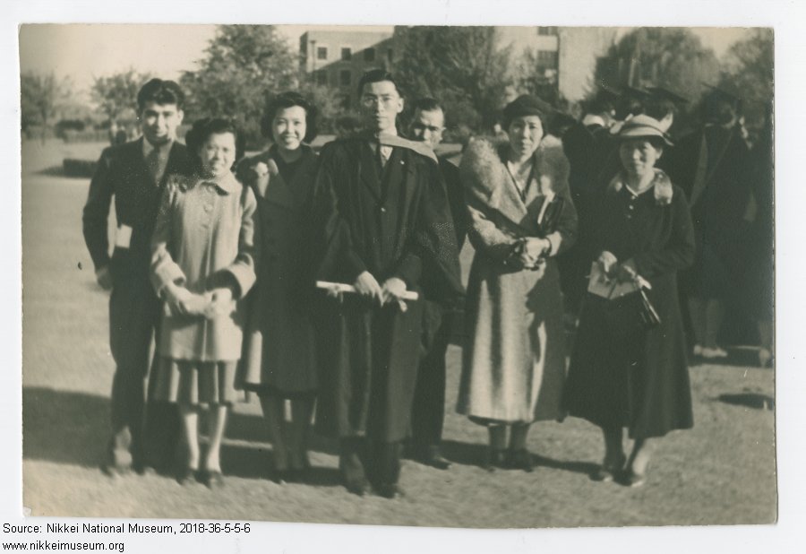 Eiji Yatabe and Family at Graduation ; 1939. Eiji Yatabe Collection, NNM 2018.36.5.5.6.