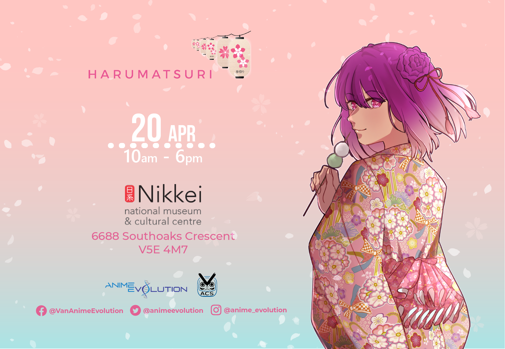 Anime Evolution's Harumatsuri 2024: April 20 at the Nikkei National Museum & Cultural Centre