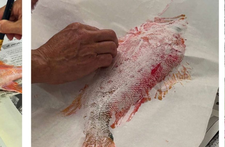 Gyotaku fish printing by Paula Nishikawara at Nikkei National Museum & Cultural Centre